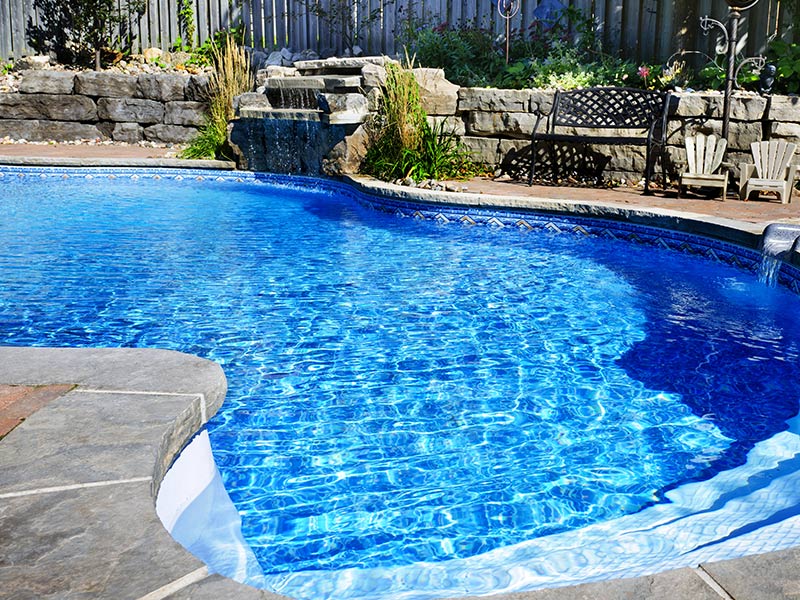residential property swimming pool with cristal clear water cedar park tx